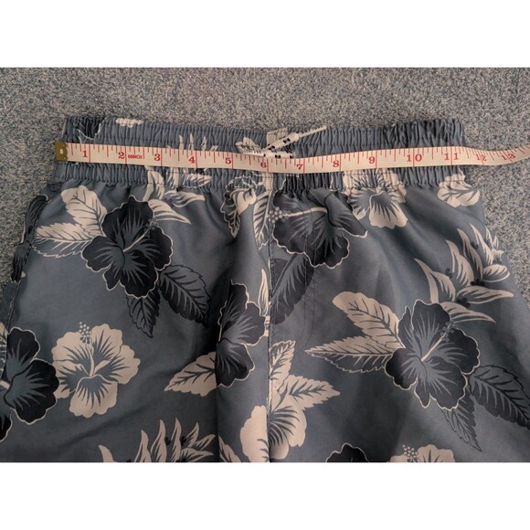 Abercrombie & Fitch Kids Blue Hibiscus Swim Trunks Boys Size 9/10 - Picture 7 of 9